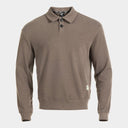 LONG-SLEEVE POLO MIMETIC BROWN