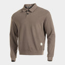 LONG-SLEEVE POLO MIMETIC BROWN