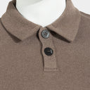 LONG-SLEEVE POLO MIMETIC BROWN